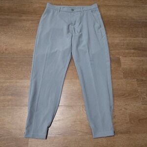 Primo Mens golf Gray Flat Front Slim Fit Dress Pants Chinos Size 30 Short